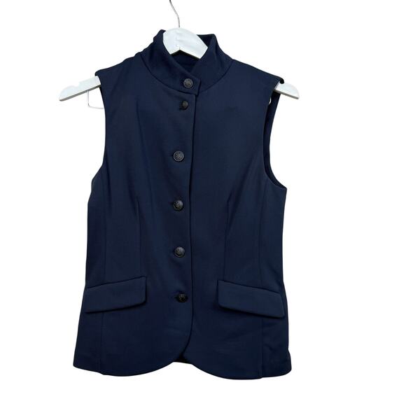 RAG & Bone Sadie Navy Stand Collar Vest - Picture 3 of 7
